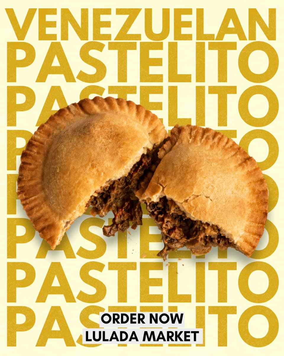 A savory Venezuelan pastelito hand pie, fried until flaky.