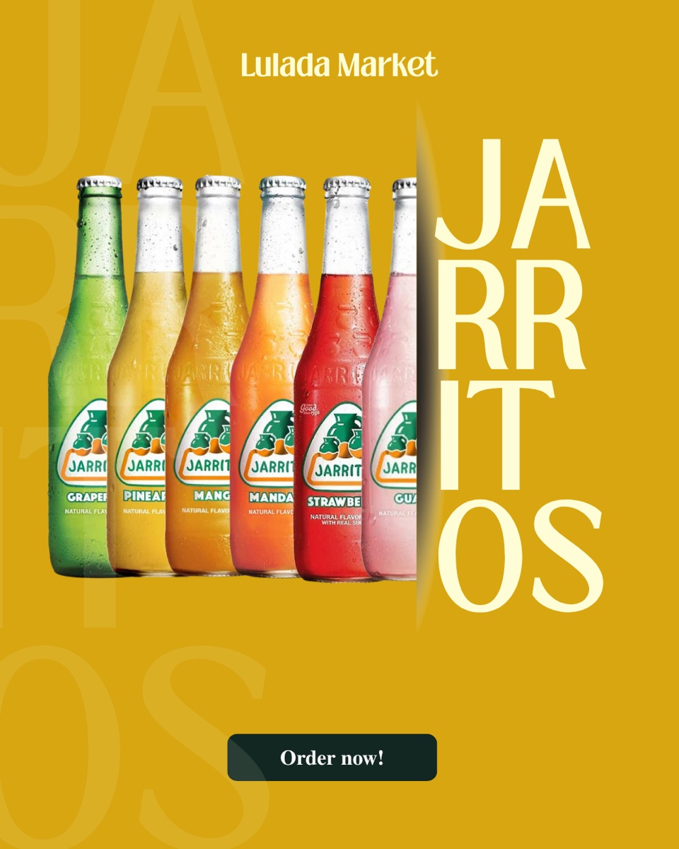Jarritos — Grapefruit, pineapple, mango, mandarin, strawberry, and guava.
