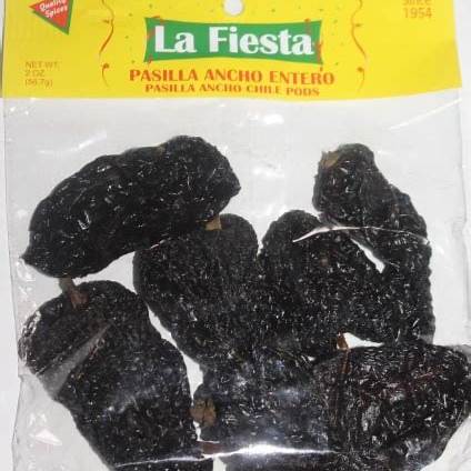 La Fiesta Chile Pasilla Ancho Entero / Pasilla Chili Pods 5Oz