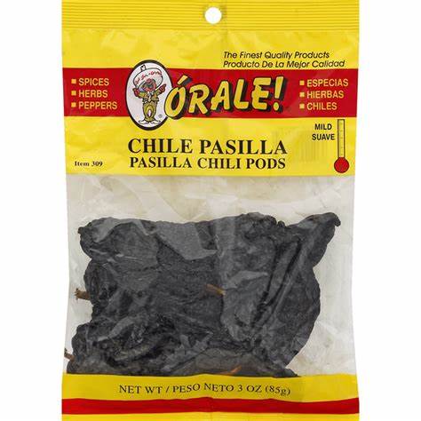 Orale Pasilla Chili Pods 3 Oz