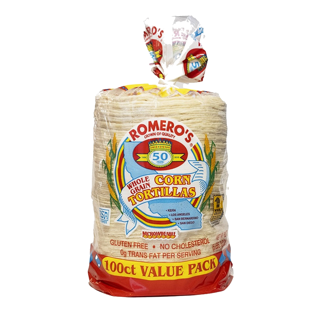 Romero's White Corn Tortilla 100ct Romero's White Corn Tortilla 6" 100 ct/83 oz