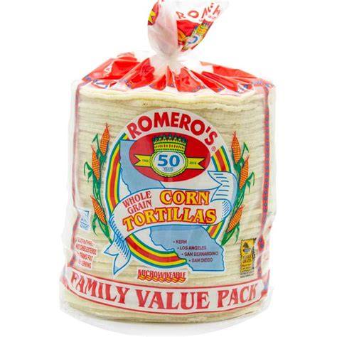 Romero White Tortilla 80ct No Label Romero White Corn Tortilla No Label 6"/73 oz 80 ct